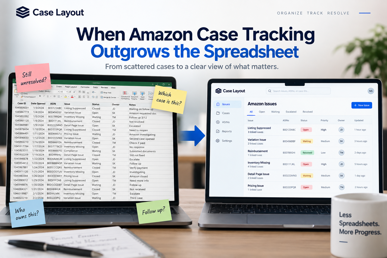 Why Spreadsheets Eventually Fail for Managing Amazon Support Cases